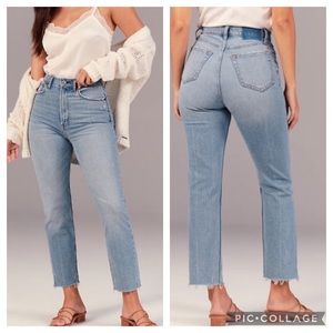 Abercrombie High Rise Straight Jeans